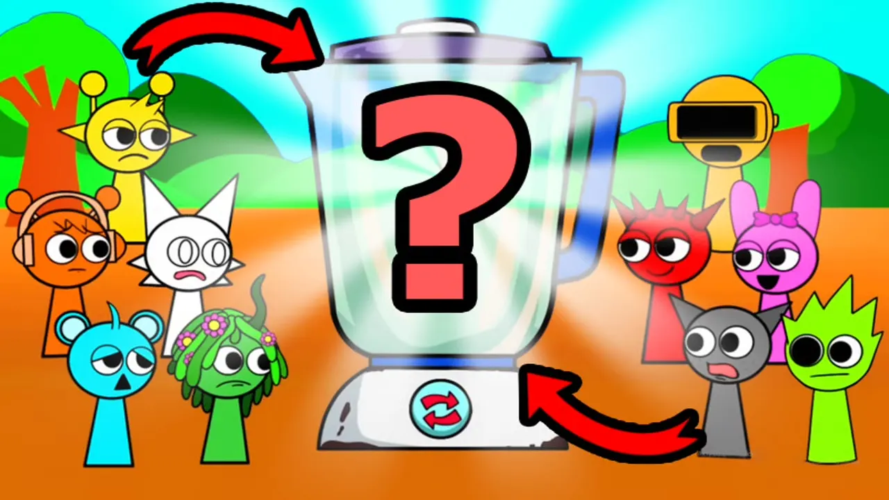 Play Blend Sprunki in Mixer 3D Obby: Create Your Own Sprunki - Free Online Arcade Game